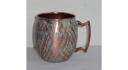 Copper Mugs With Patina Finish 